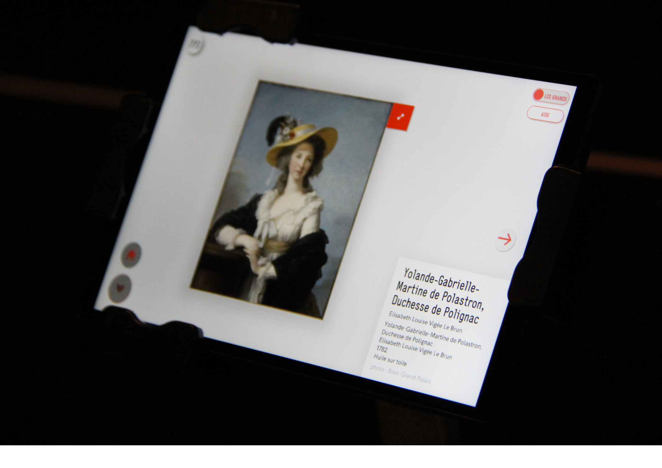 Tablette du musée numérique