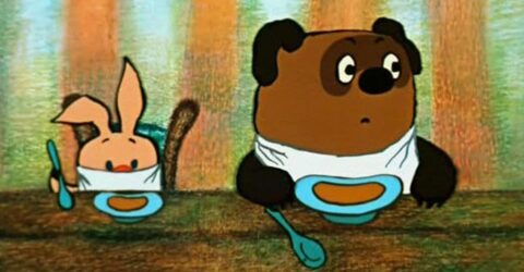 Personnages du film : Winnie et Porcinet.